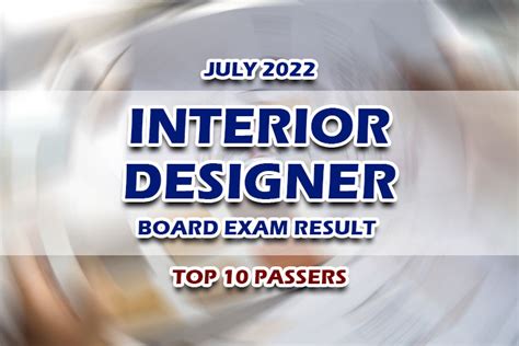 interior design board exam 2022